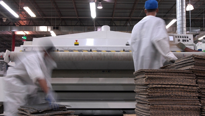 The new target will see Interface developing factories and products that sequester more carbon than they emit